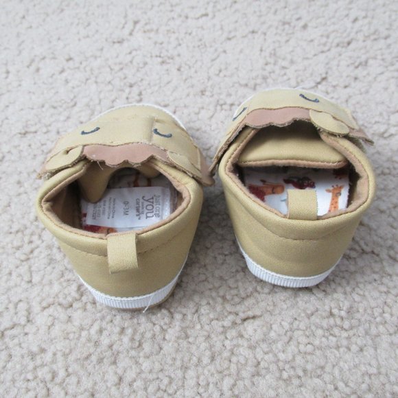 Just One You Sneaker Tennis Shoes Unisex Infant 0-3M Tan Brown Pullover Straps - Picture 4 of 8